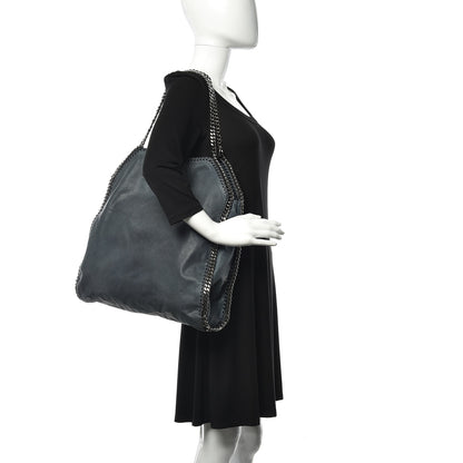 Stella McCartney Shaggy Deer Large Falabella Fold Over Tote Blue 2 of 9