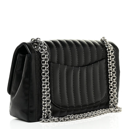 Chanel Lambskin Vertical Quilted Medium Single Flap Black 3 of 23