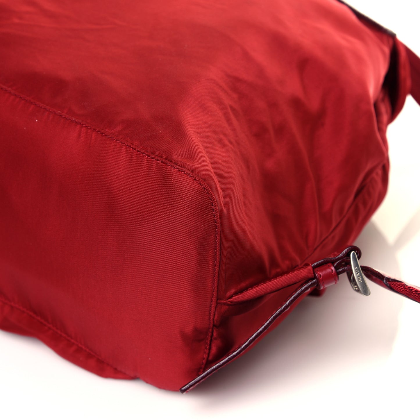Nylon Vela Single Buckle Backpack Rosso