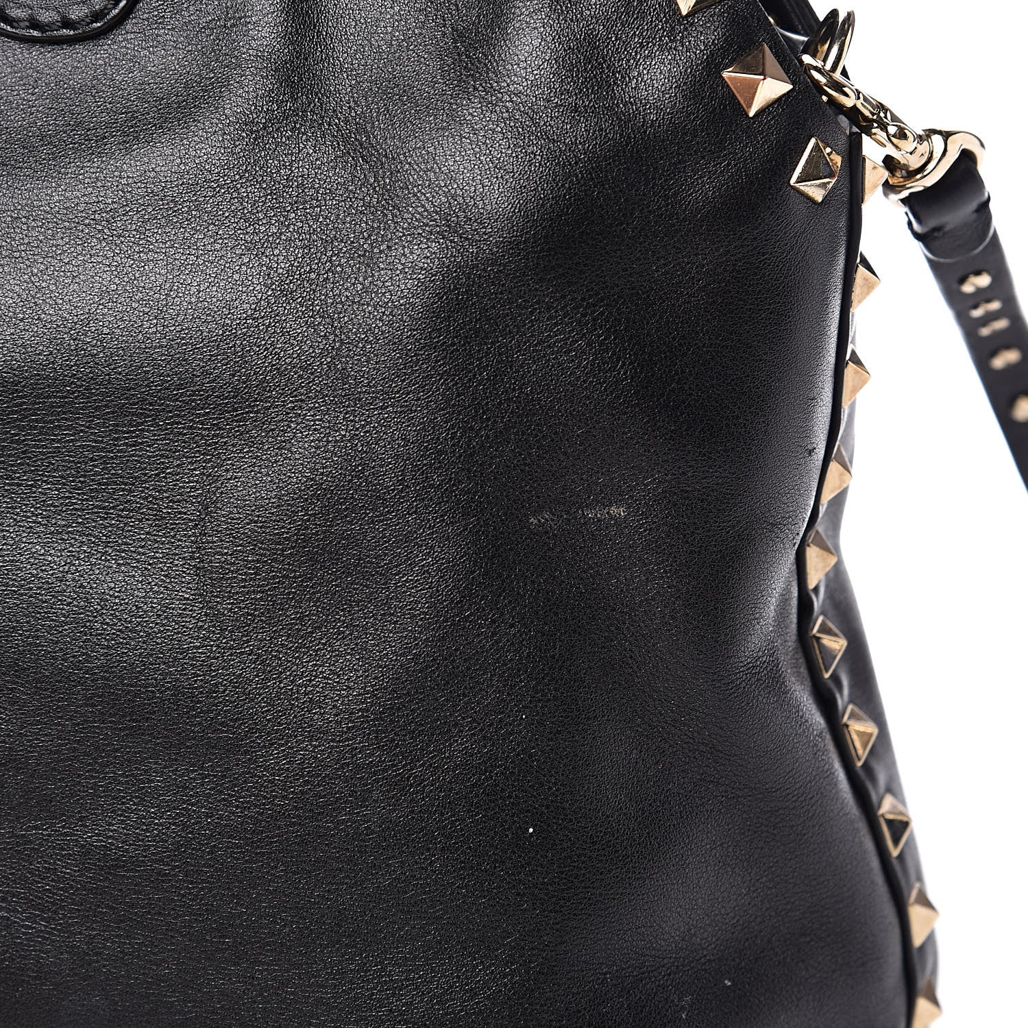 Valentino Garavani Vitello Rockstud Dome Satchel Black 16 of 18