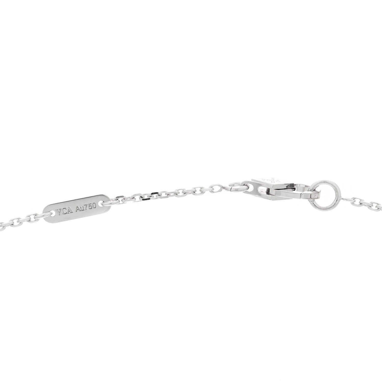 Van Cleef & Arpels 18K White Gold Diamond Mini Frivole Pendant Necklace 5 of 6