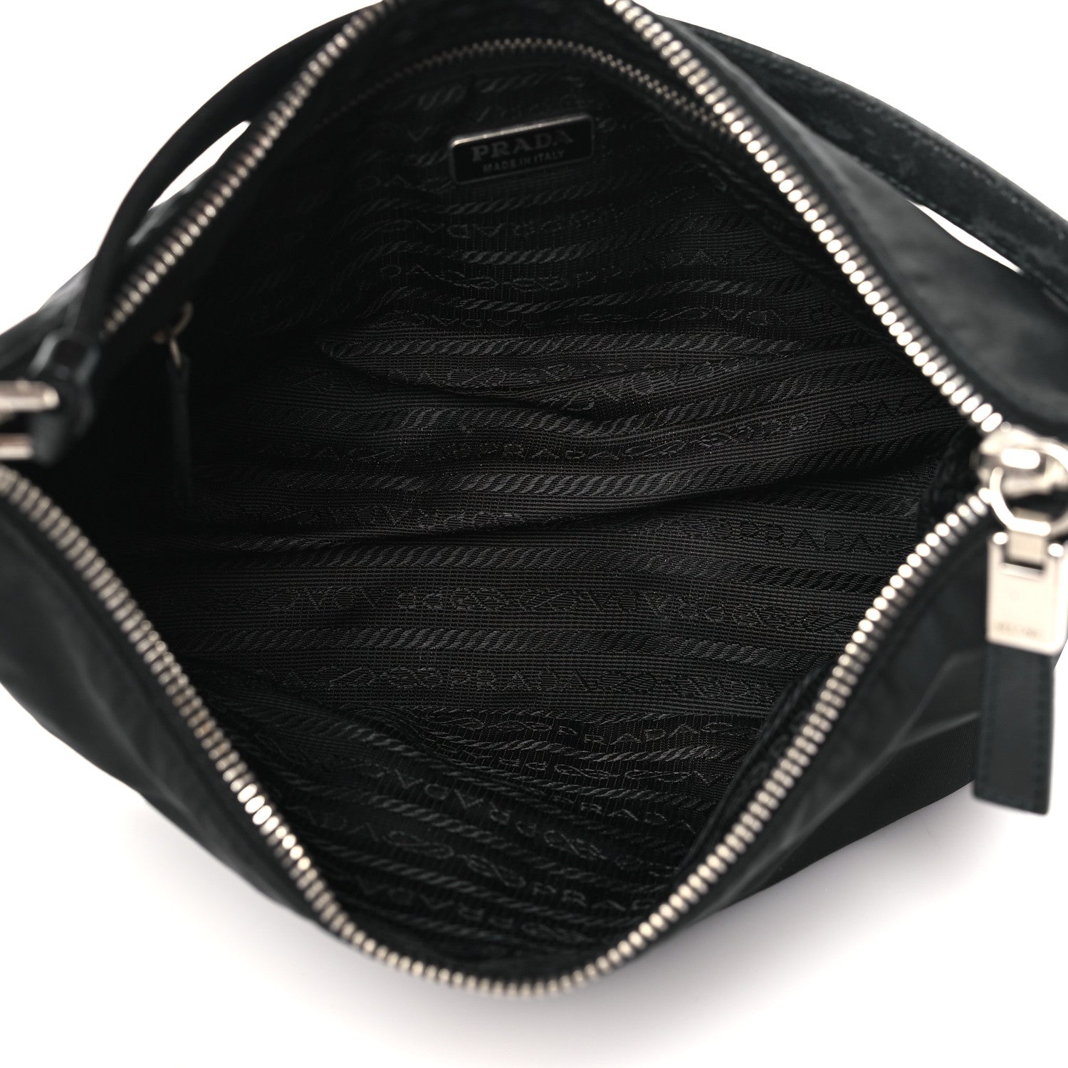 Prada Tessuto Nylon Pochette Bag Black 5 of 9