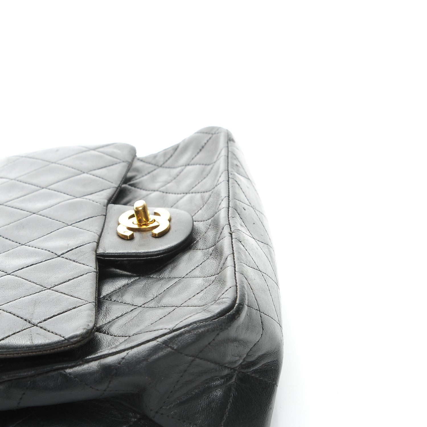 Chanel Lambskin Quilted Medium Double Flap Black 9 of 11