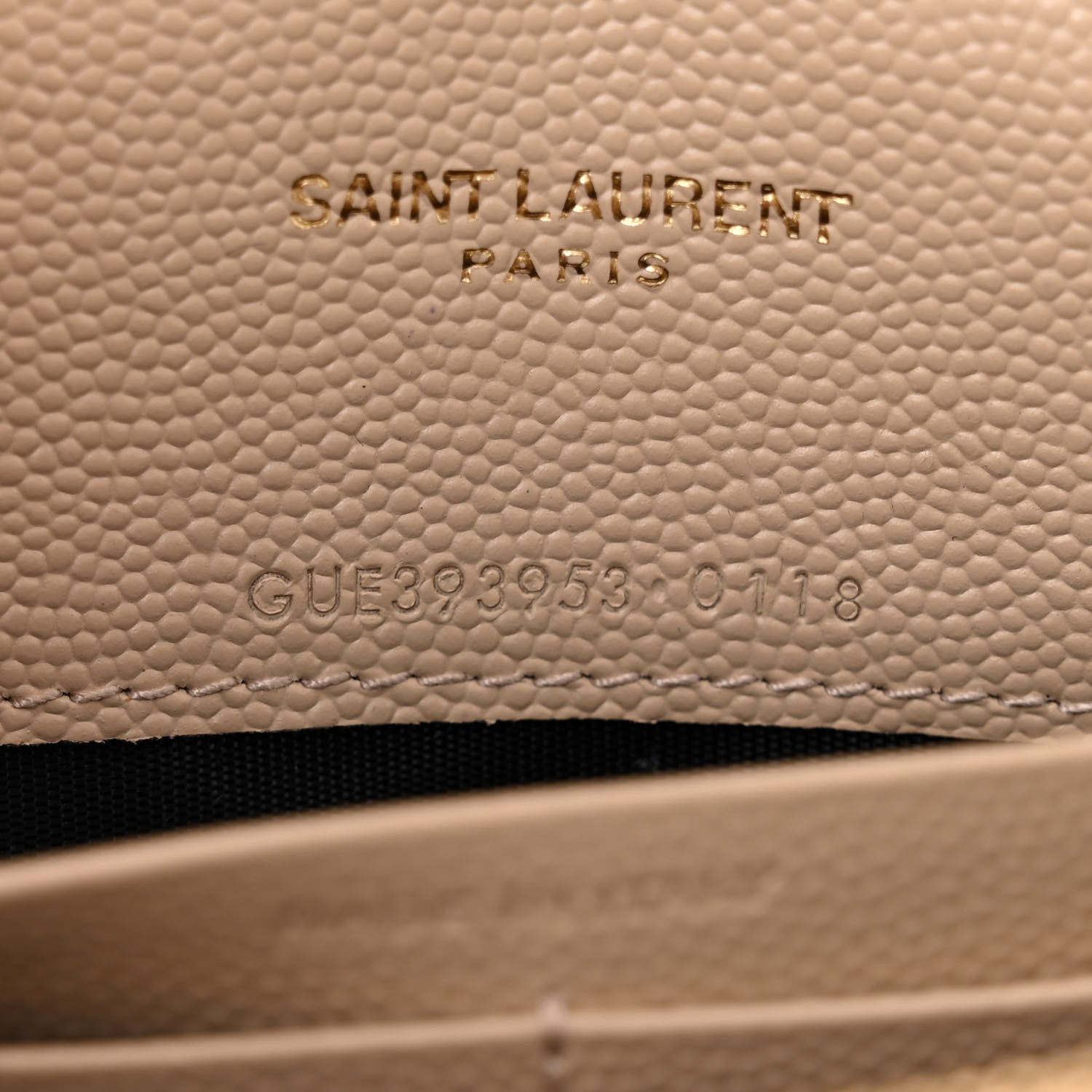 Saint Laurent Grain De Poudre Matelasse Chevron Monogram Envelope Chain Wallet Nude Powder 7 of 11