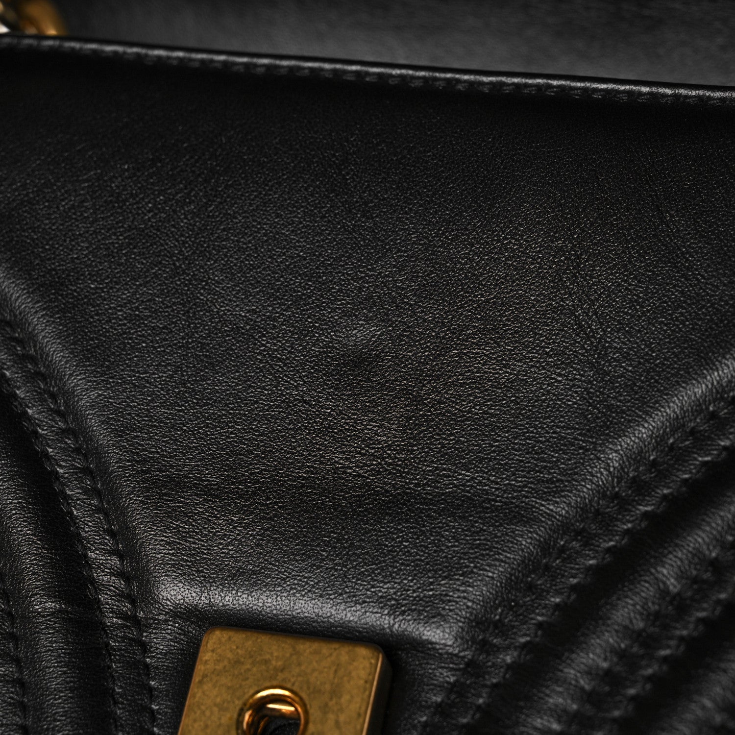 Gucci Calfskin Matelasse Small GG Marmont Shoulder Bag Black 12 of 12