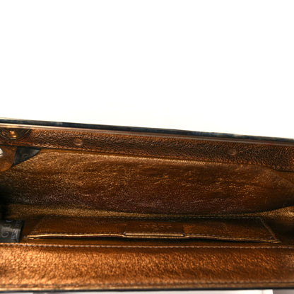 Gucci Metallic Calfskin Britt Clutch Bronze 6 of 12