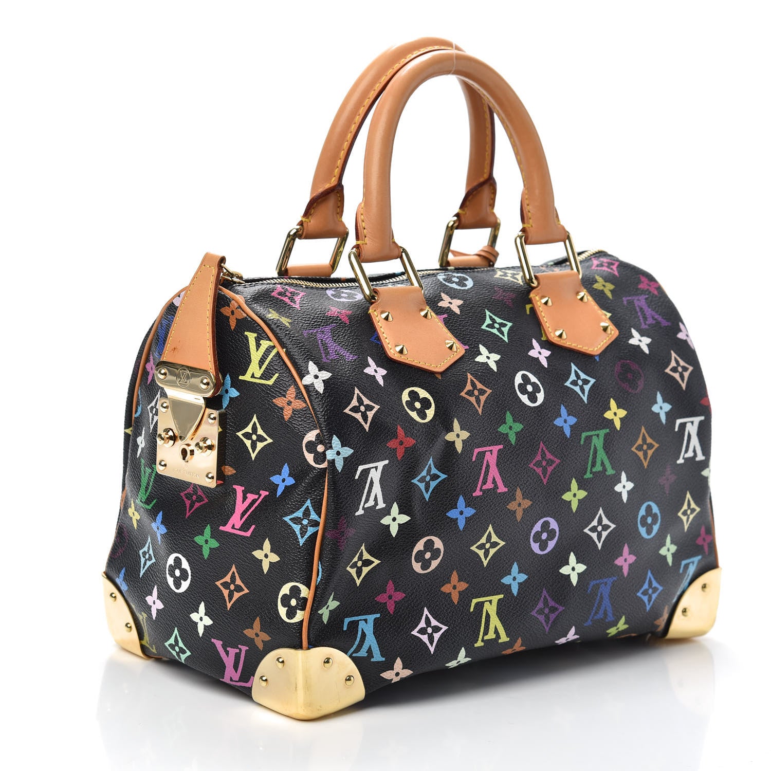 Louis Vuitton Monogram Multicolor Speedy 30 Black 3 of 9