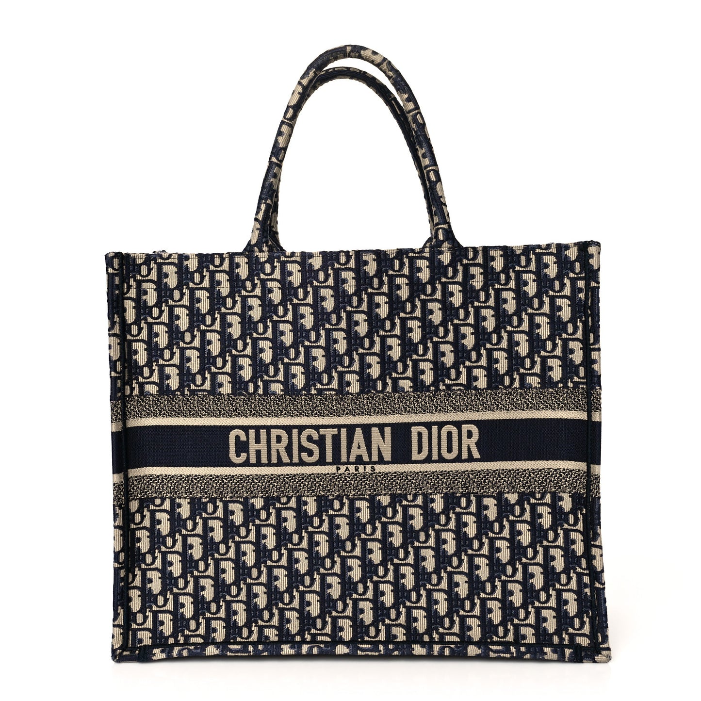 Oblique Large Book Tote Blue Multicolor