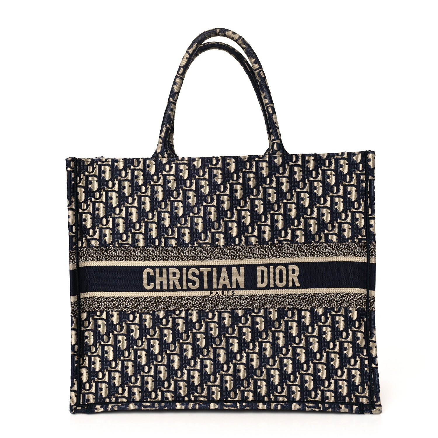 Christian Dior Oblique Large Book Tote Blue Multicolor 1 of 12