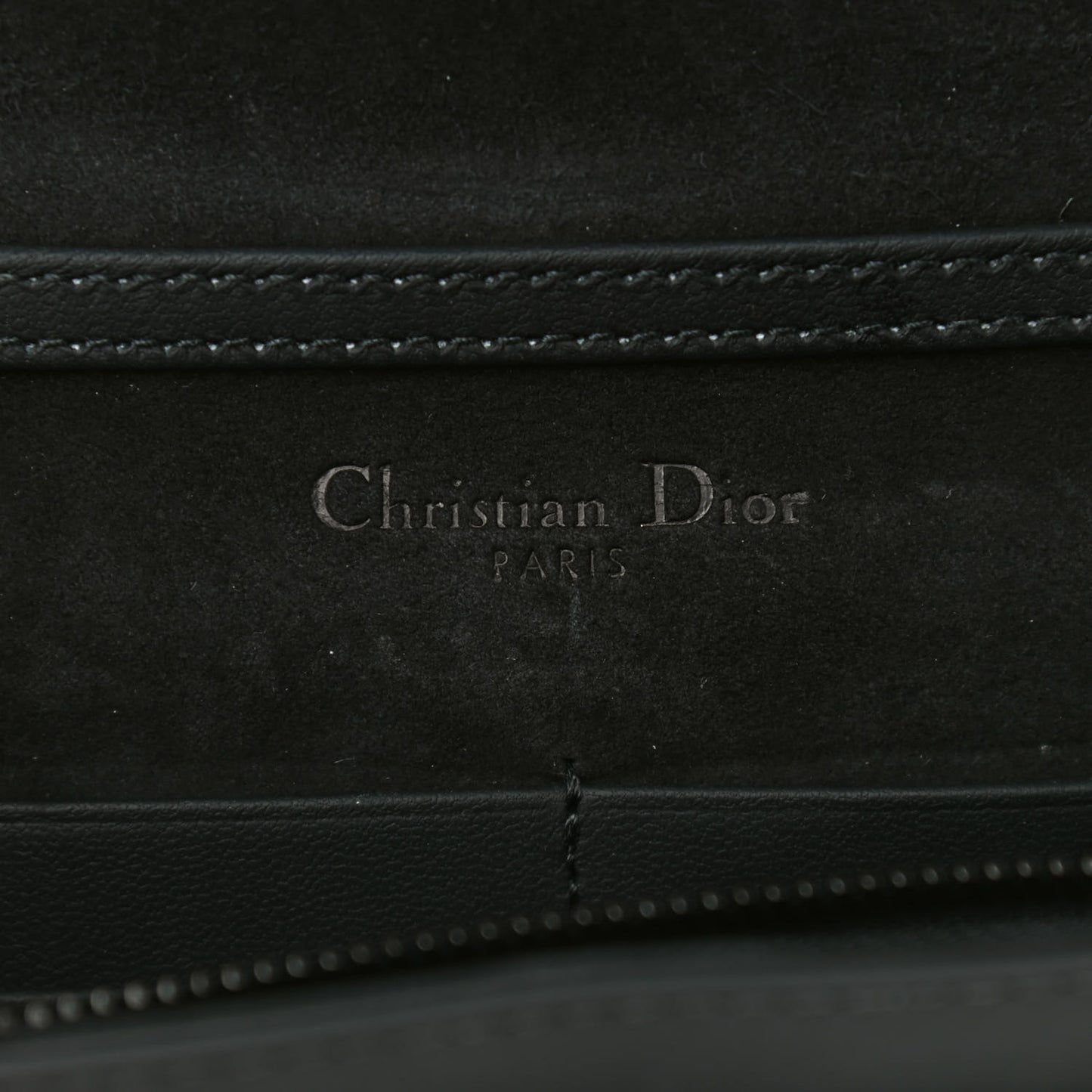 Ultra Matte Calfskin Diorama Wallet on Chain Pouch Black