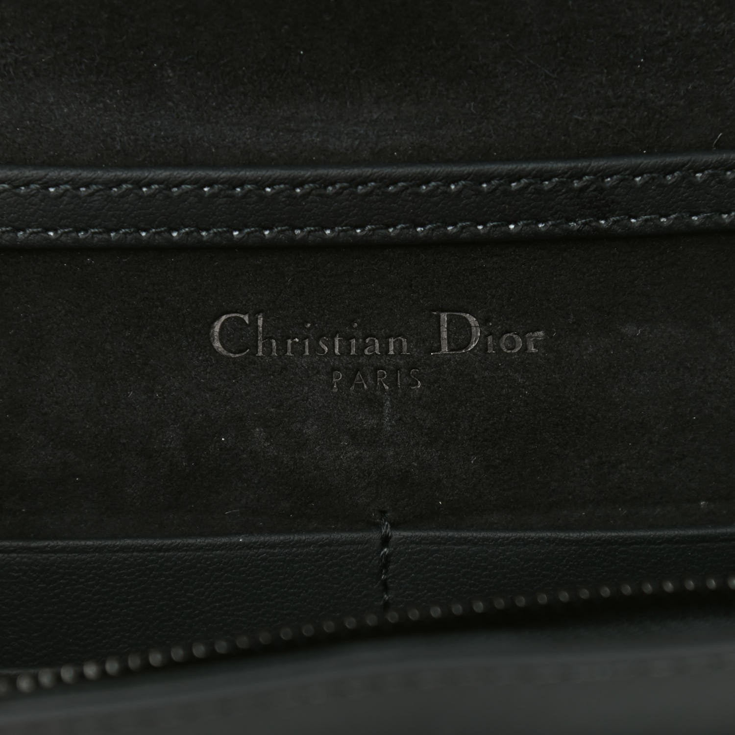 Christian Dior Ultra Matte Calfskin Diorama Wallet on Chain Pouch Black 9 of 9