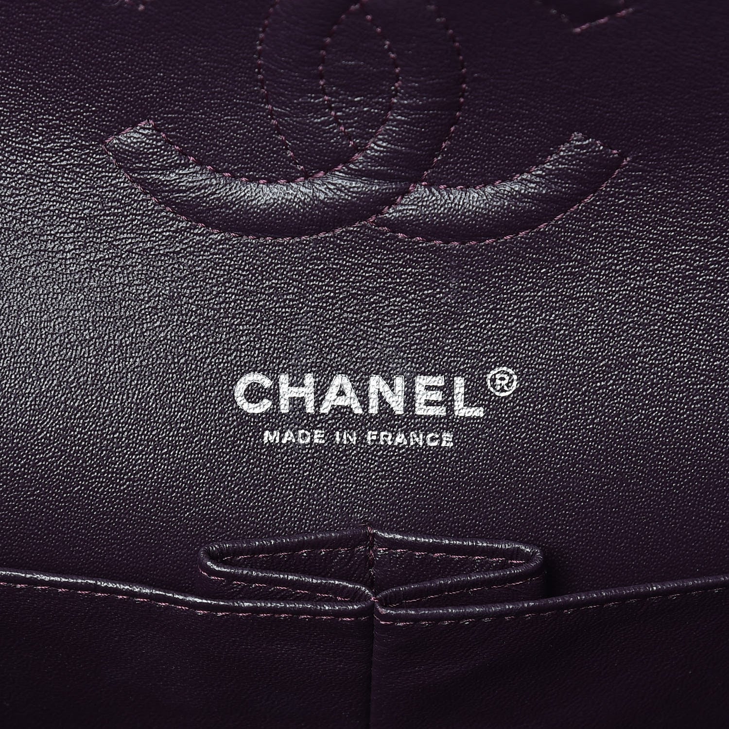 Chanel Tweed Quilted Medium Double Flap Dark Purple 6 of 9