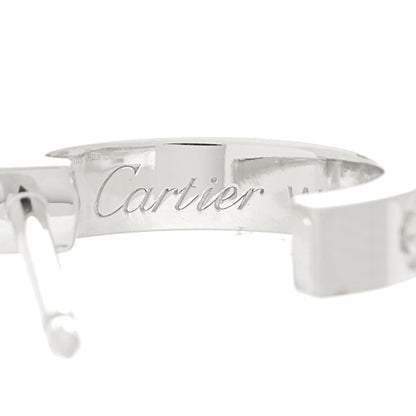 Cartier 18K White Gold Small LOVE Hoop Earrings 5 of 7