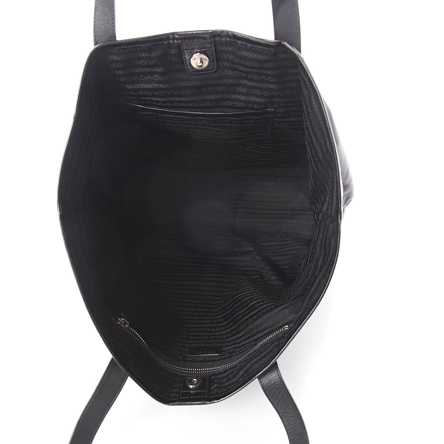 Tessuto Nylon Soft Calf Tote Nero Black