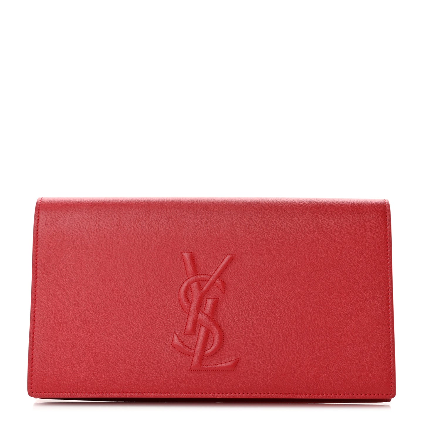 Calfskin Monogram Large Belle De Jour Clutch Red
