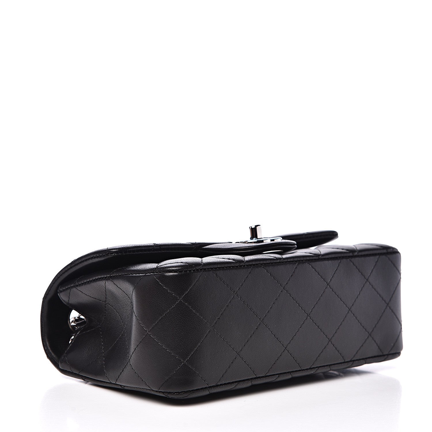 Chanel Lambskin Quilted Mini Rectangular Flap Black 3 of 11