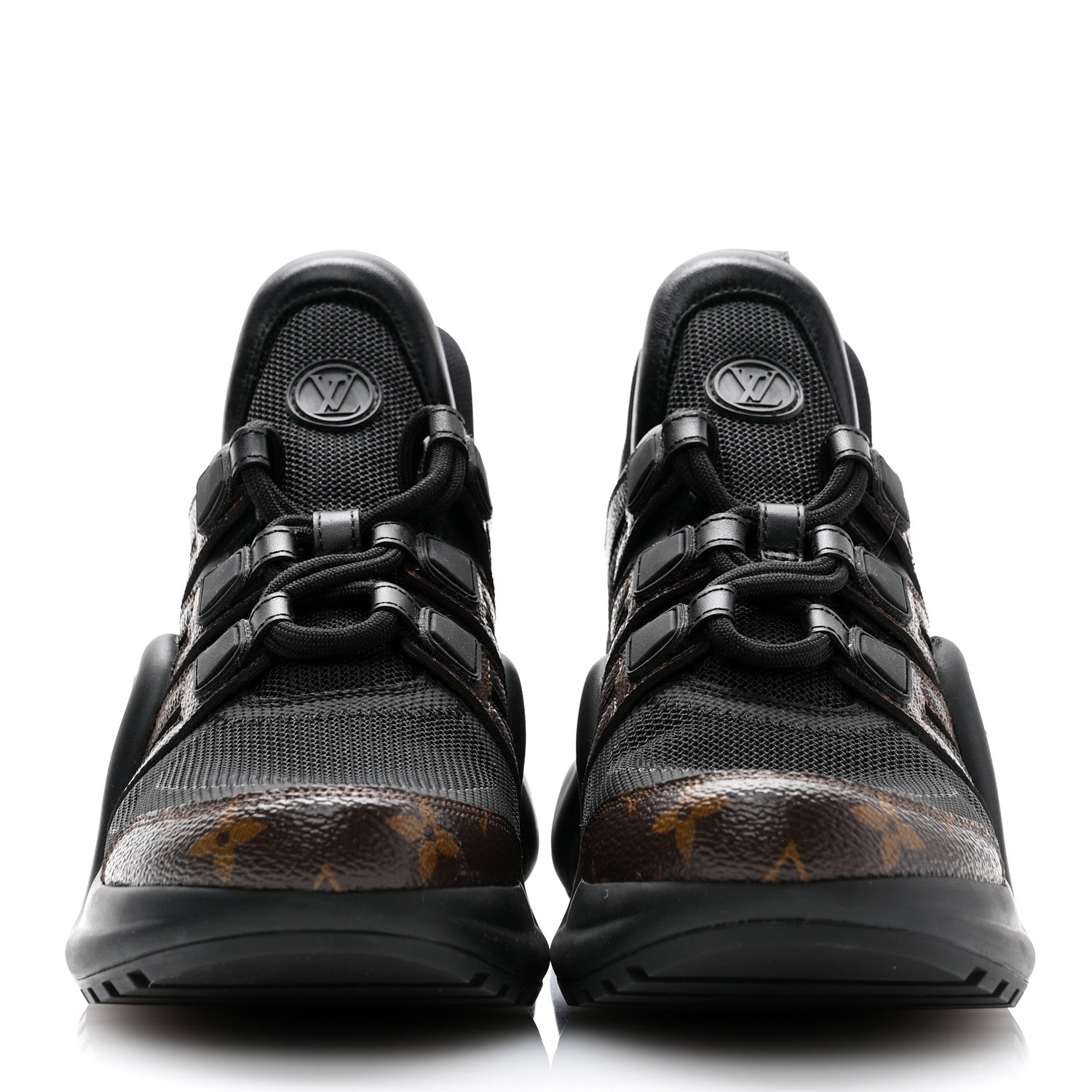 Louis Vuitton Calfskin Patent Monogram LV Archlight Sneakers 37 Black 2 of 8