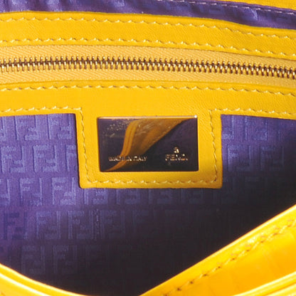 Fendi Nappa Logo Embossed Baguette Lemon Giallo 6 of 7