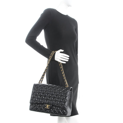 Chanel Lambskin Quilted Maxi Double Flap Black 3 of 11