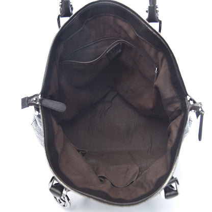 Gucci Guccissima Large GG Charm Convertible Dome Satchel Dark Brown 5 of 15
