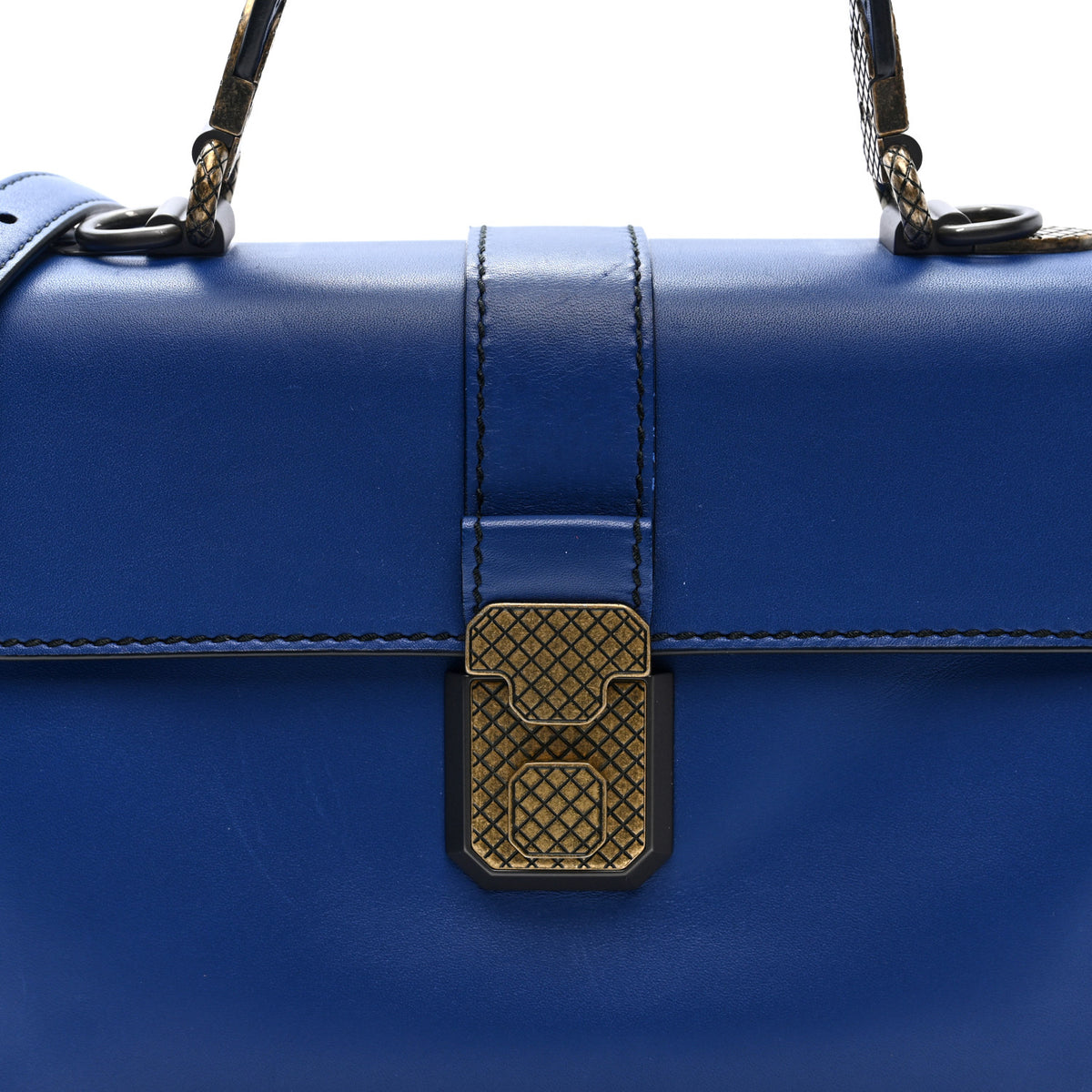 Bottega Veneta Nappa Small Piazza Bag Sapphire 6 of 8