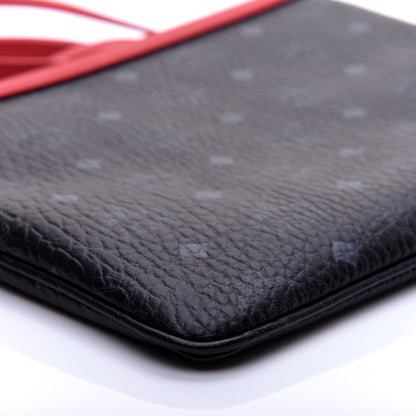 MCM Visetos Crossbody Pouch Black Red 6 of 11