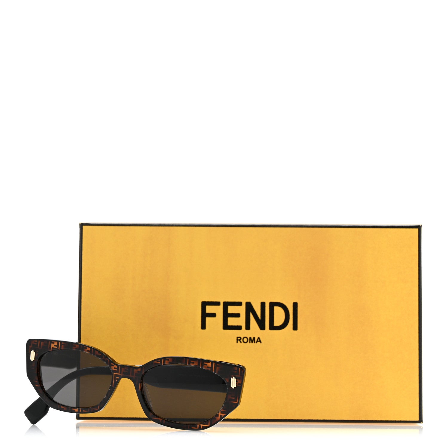 Fendi Acetate Fendi Bold Sunglasses FE40018I Havana Black 7 of 7