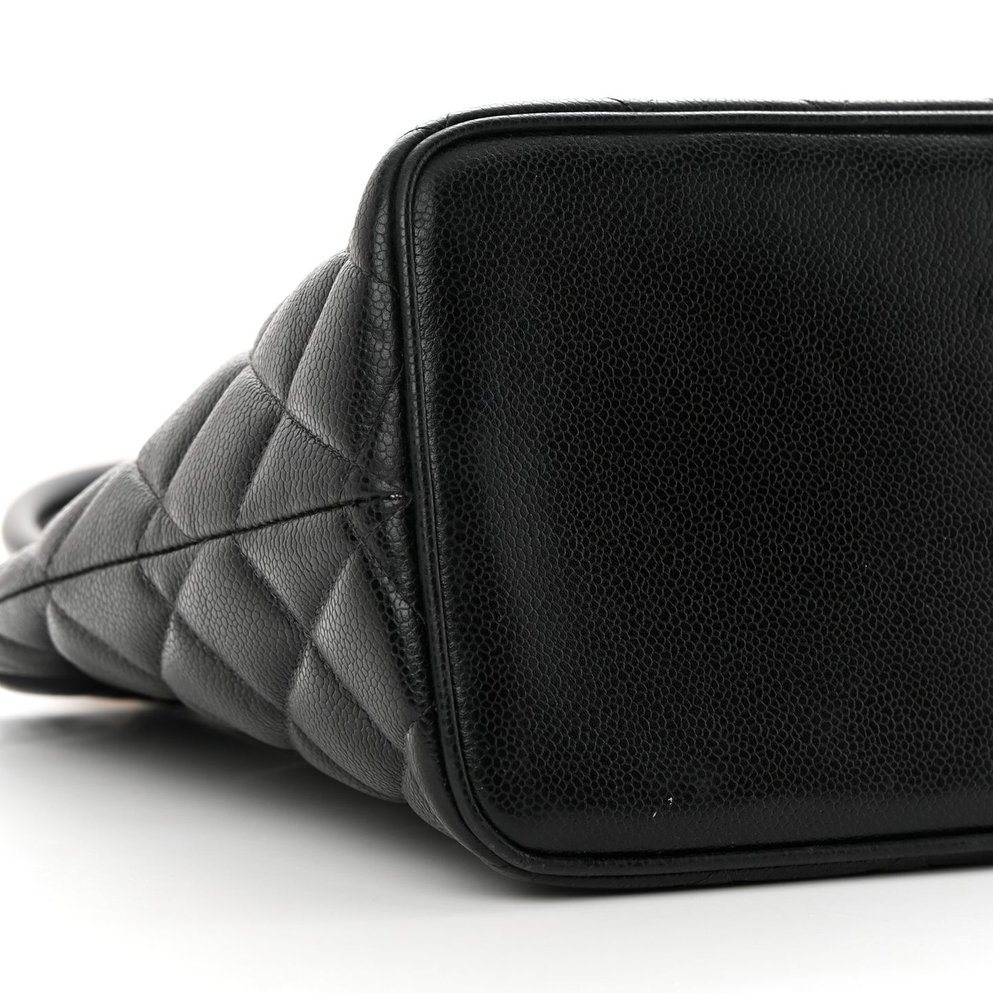 Caviar Quilted Medallion Tote Black