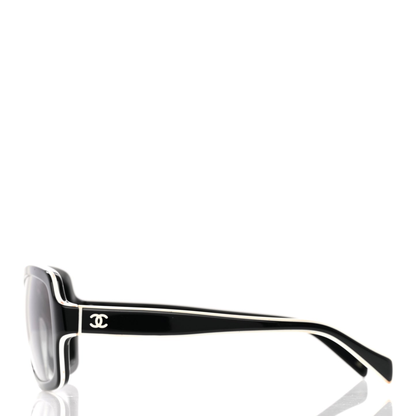 Acetate CC Logo Sunglasses 5143 Black White