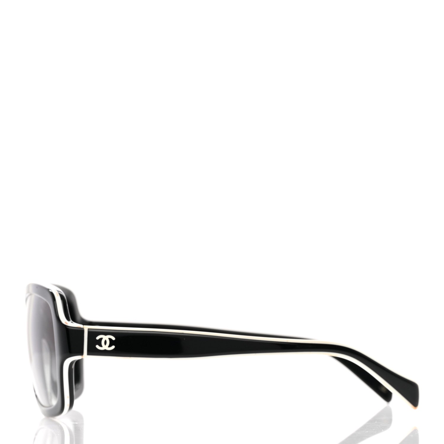 Chanel Acetate CC Logo Sunglasses 5143 Black White 3 of 12
