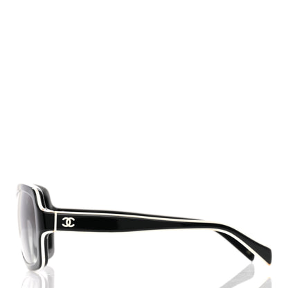 Chanel Acetate CC Logo Sunglasses 5143 Black White 3 of 12
