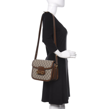 Gucci GG Supreme Monogram Horsebit 1955 Shoulder Bag Beige Brown Sugar 2 of 9