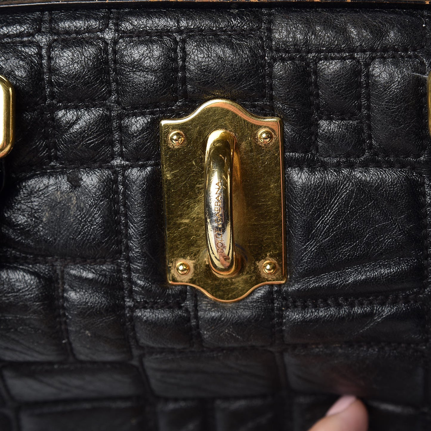 Calfskin Quilted Miss Marylou Hobo Bag Black
