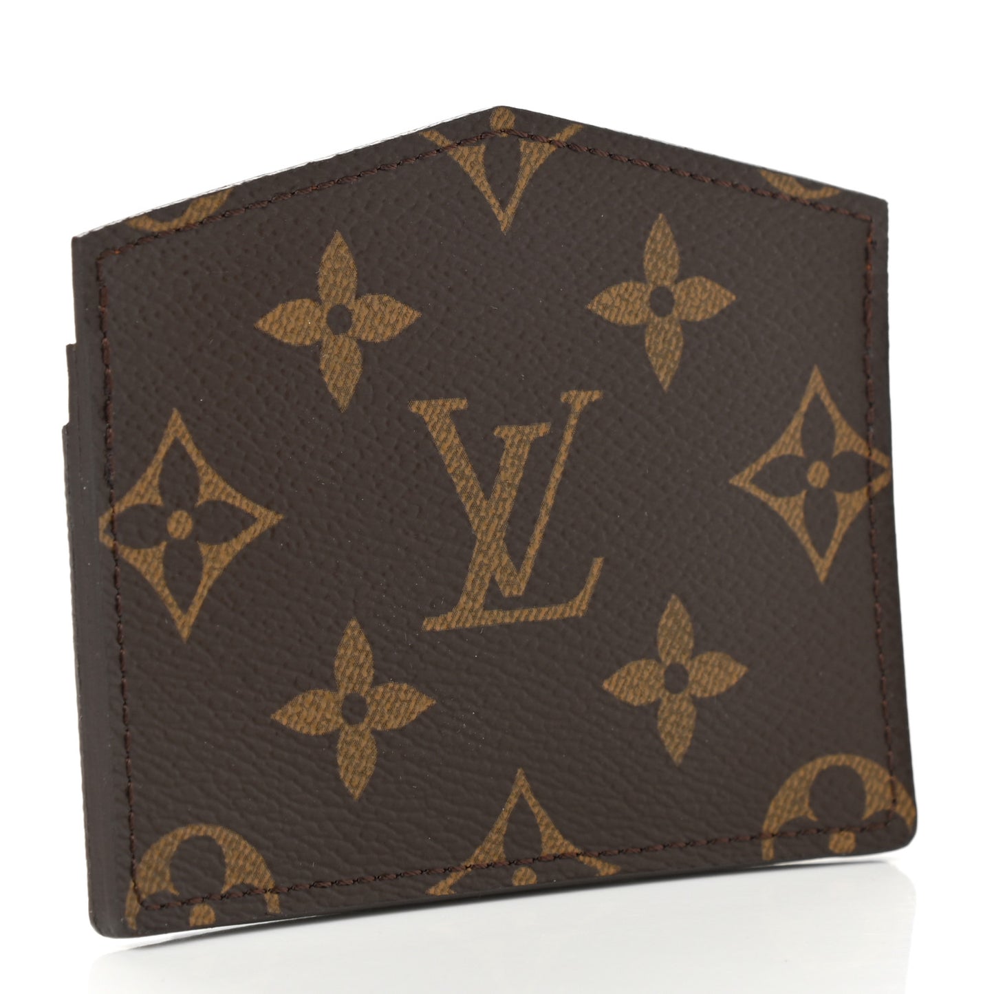 Monogram Tribal Mask Card Holder Red