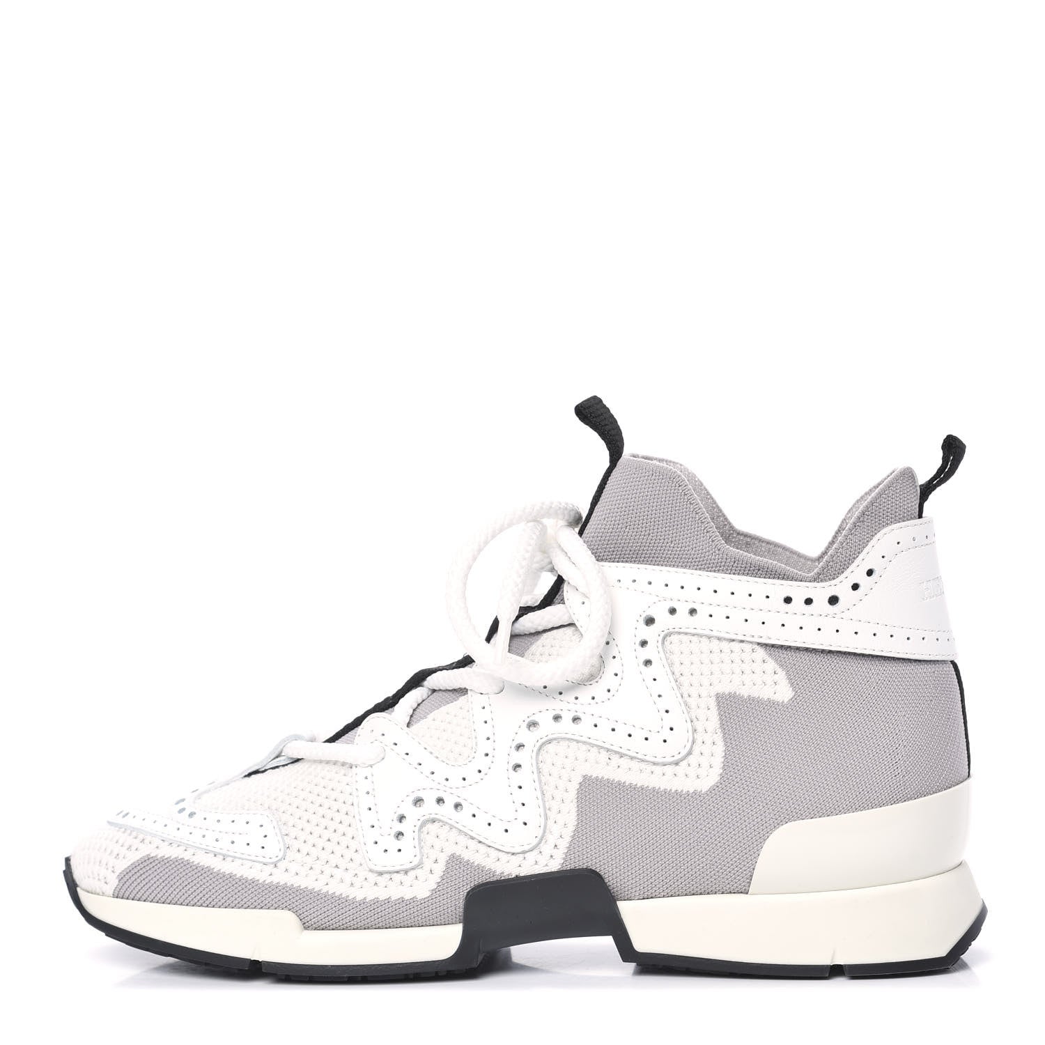 Hermes Mesh Calfskin Action Sneakers 38 Gris Clair Multicolor 1 of 7