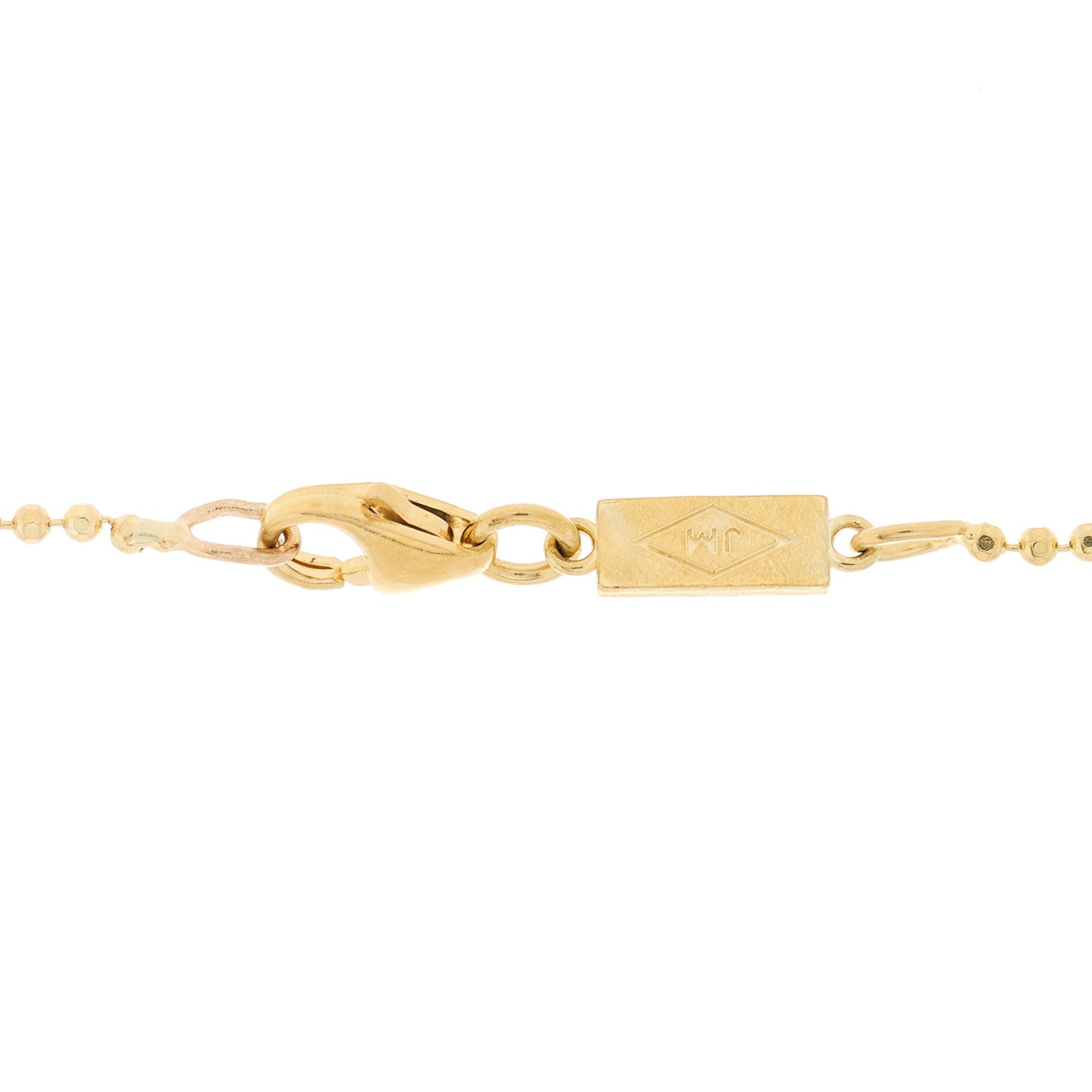 18K Yellow Gold Diamond Good Luck Pendant Necklace