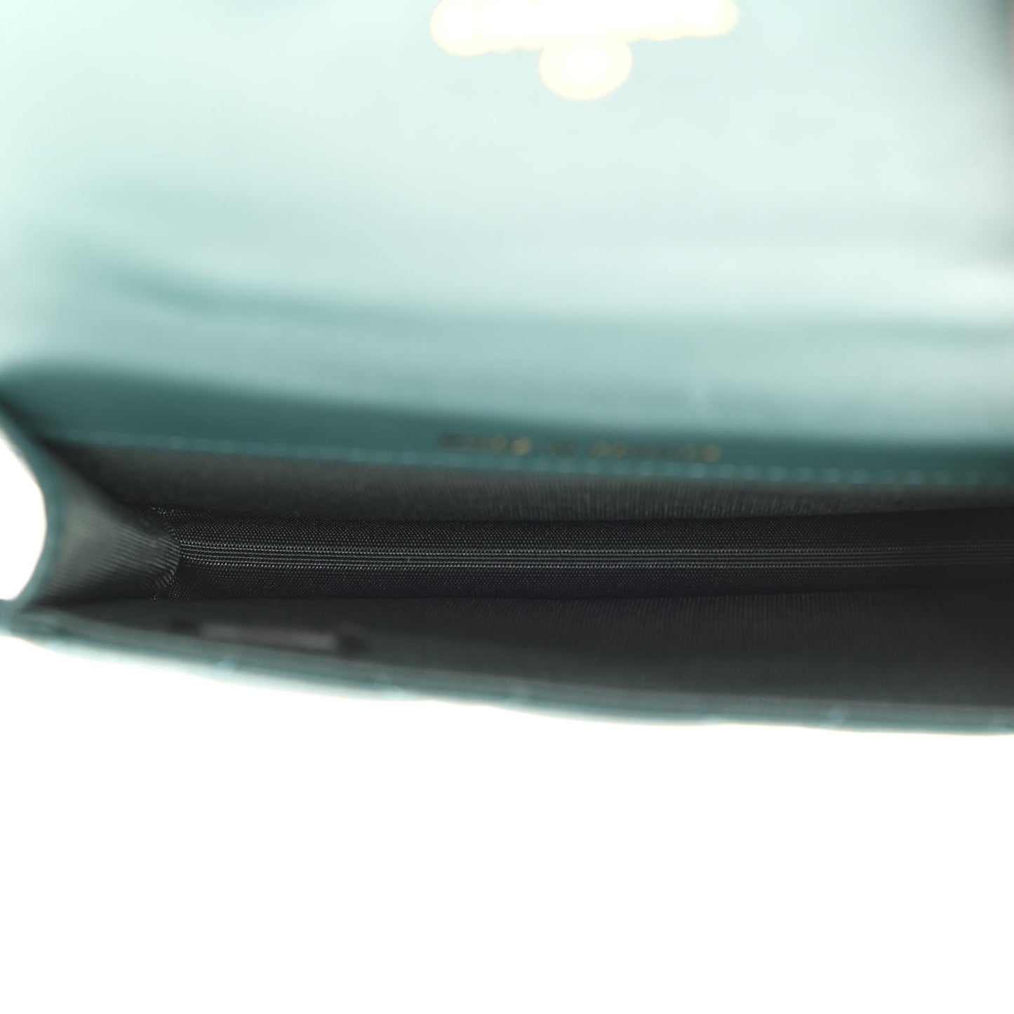 Lambskin Quilted Top Handle Flap Coin Purse With Chain Green