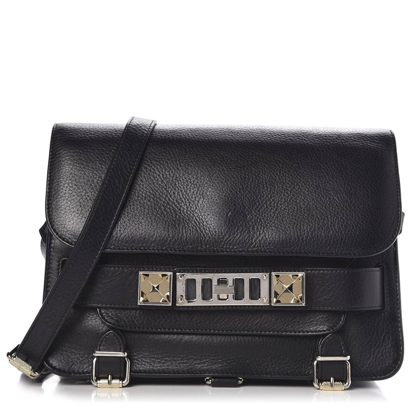 Calfskin PS11 Classic Shoulder Bag Black