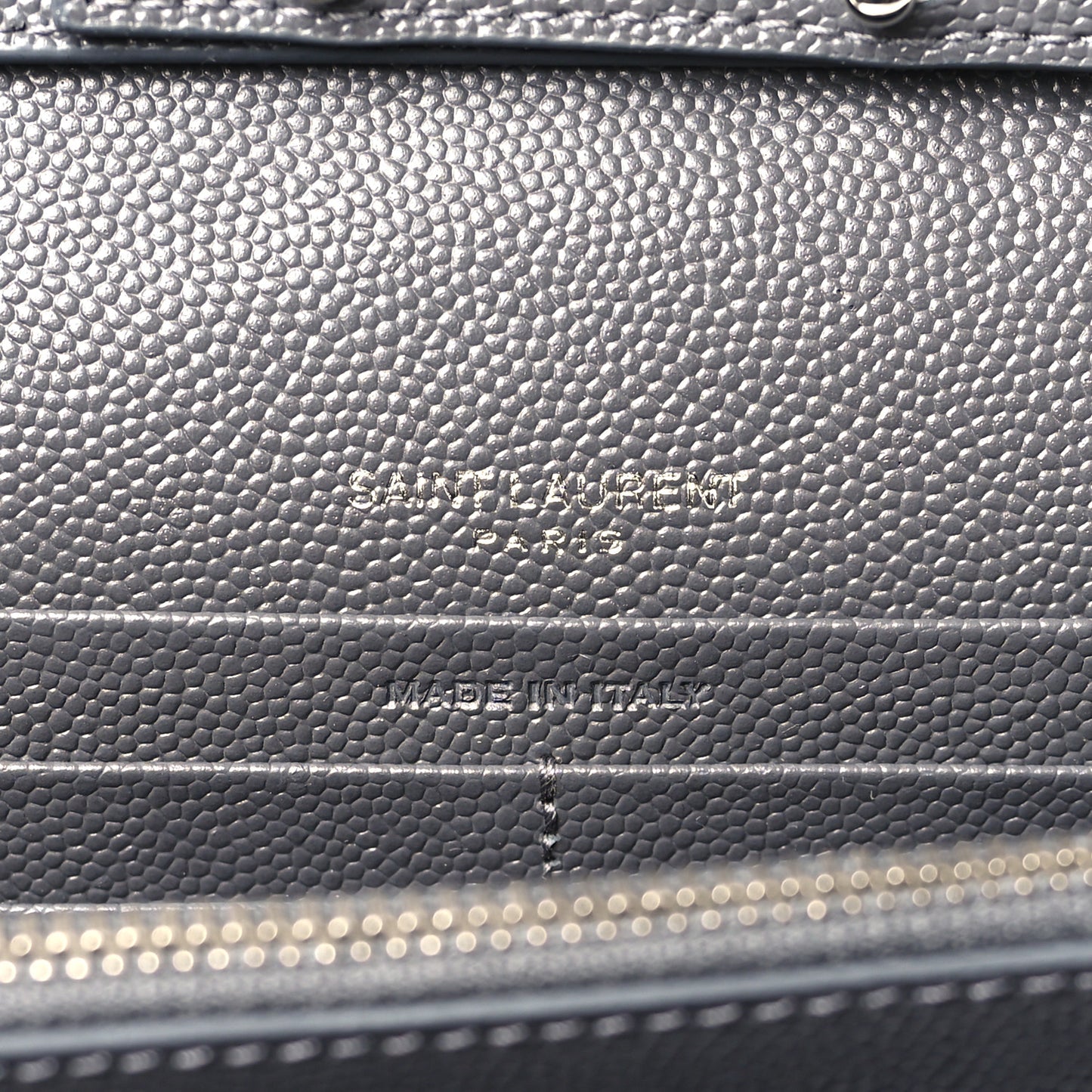 Grain De Poudre Matelasse Chevron Monogram Chain Wallet Storm