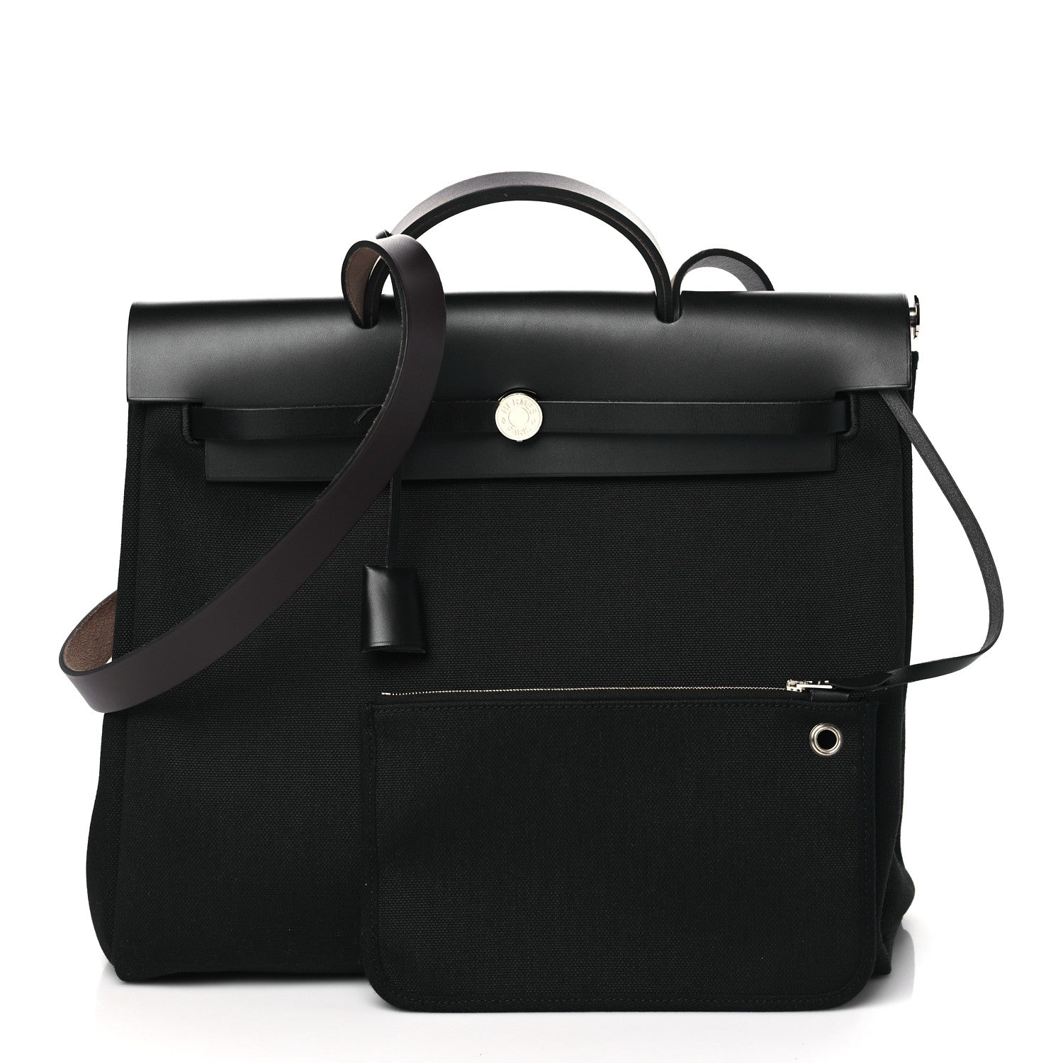 Hermes Military Toile Vache Hunter Herbag Zip 39 MM Black Deep Blue Indigo Ebene 3 of 11