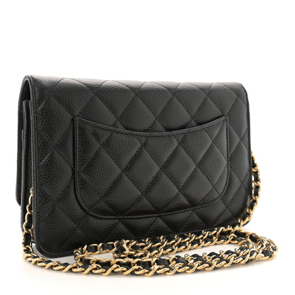 Chanel Caviar Quilted Wallet On Chain WOC Black 3 of 12