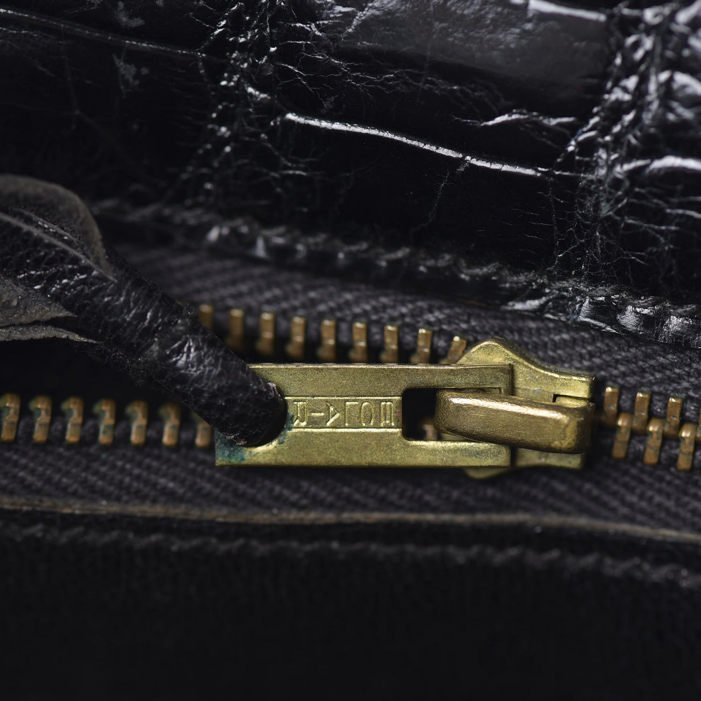 Shiny Niloticus Crocodile Kelly 28 Black