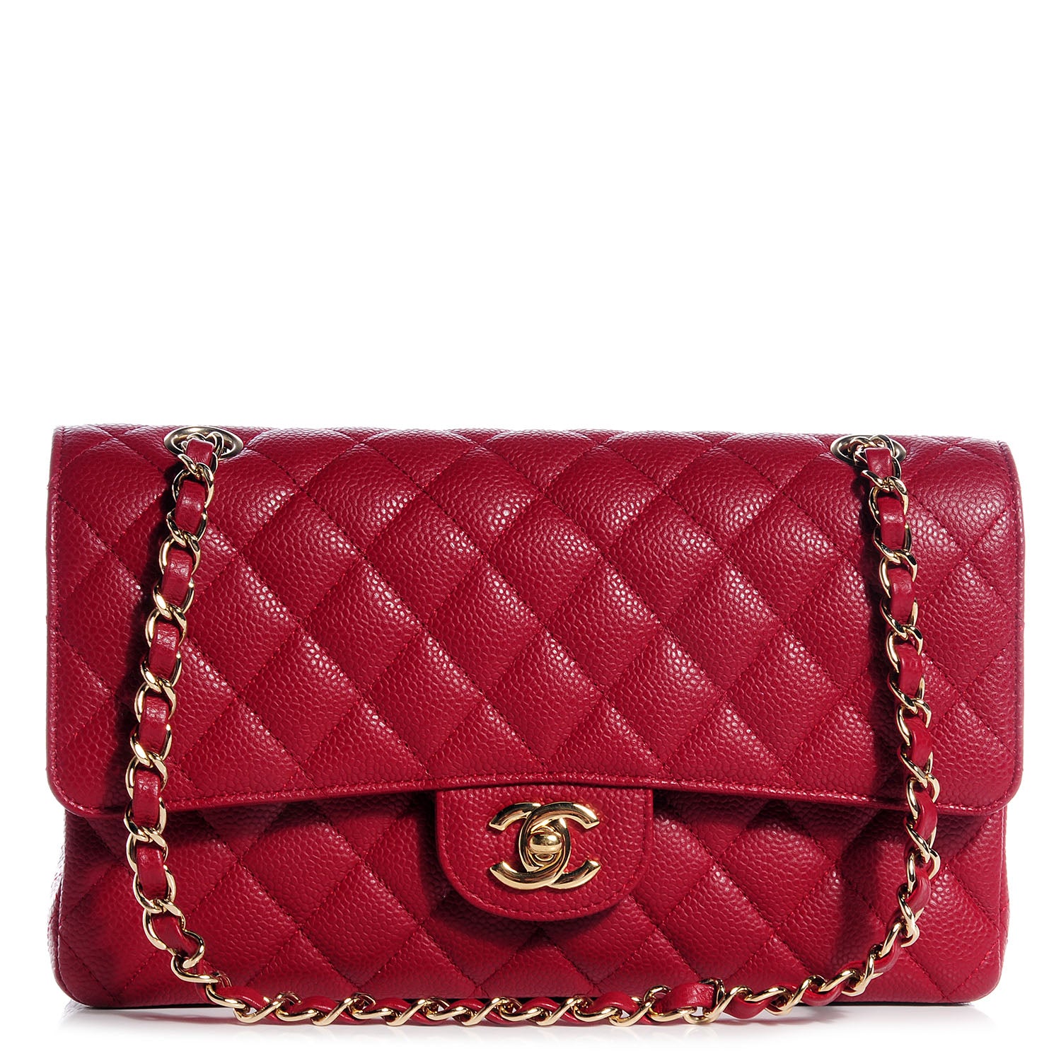Chanel Caviar Medium Double Flap Red 1 of 9
