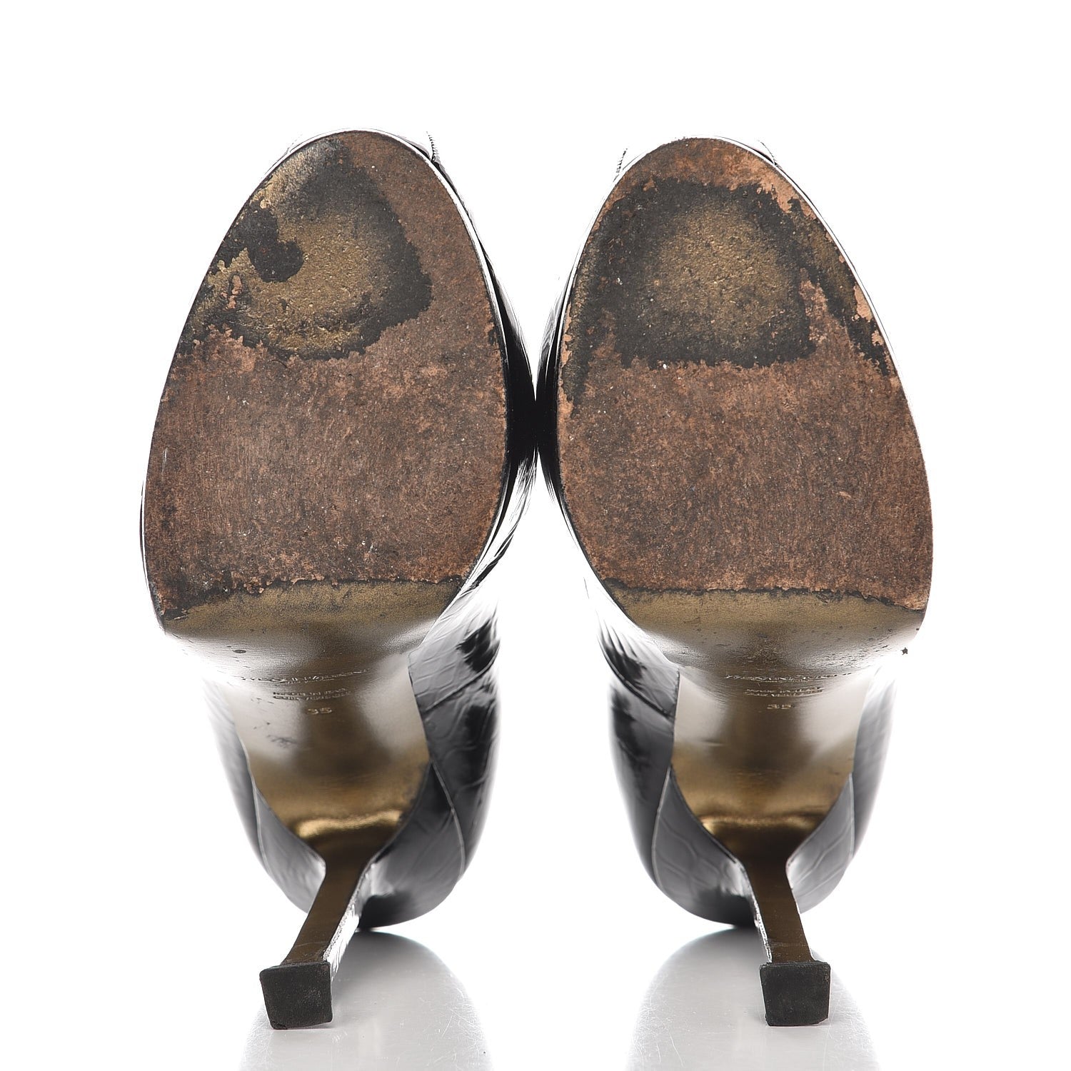 Saint Laurent Vitello Vernice Tribtoo 105 Pumps 35 Black 5 of 10