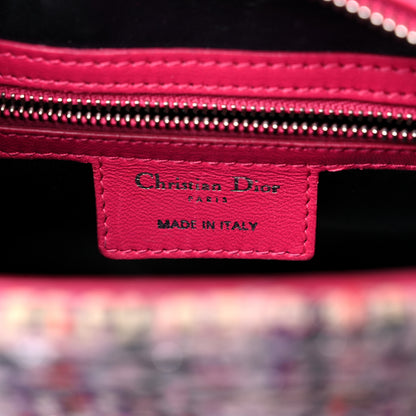 Christian Dior Tweed Medium Lady Dior Pink Multicolor 6 of 20