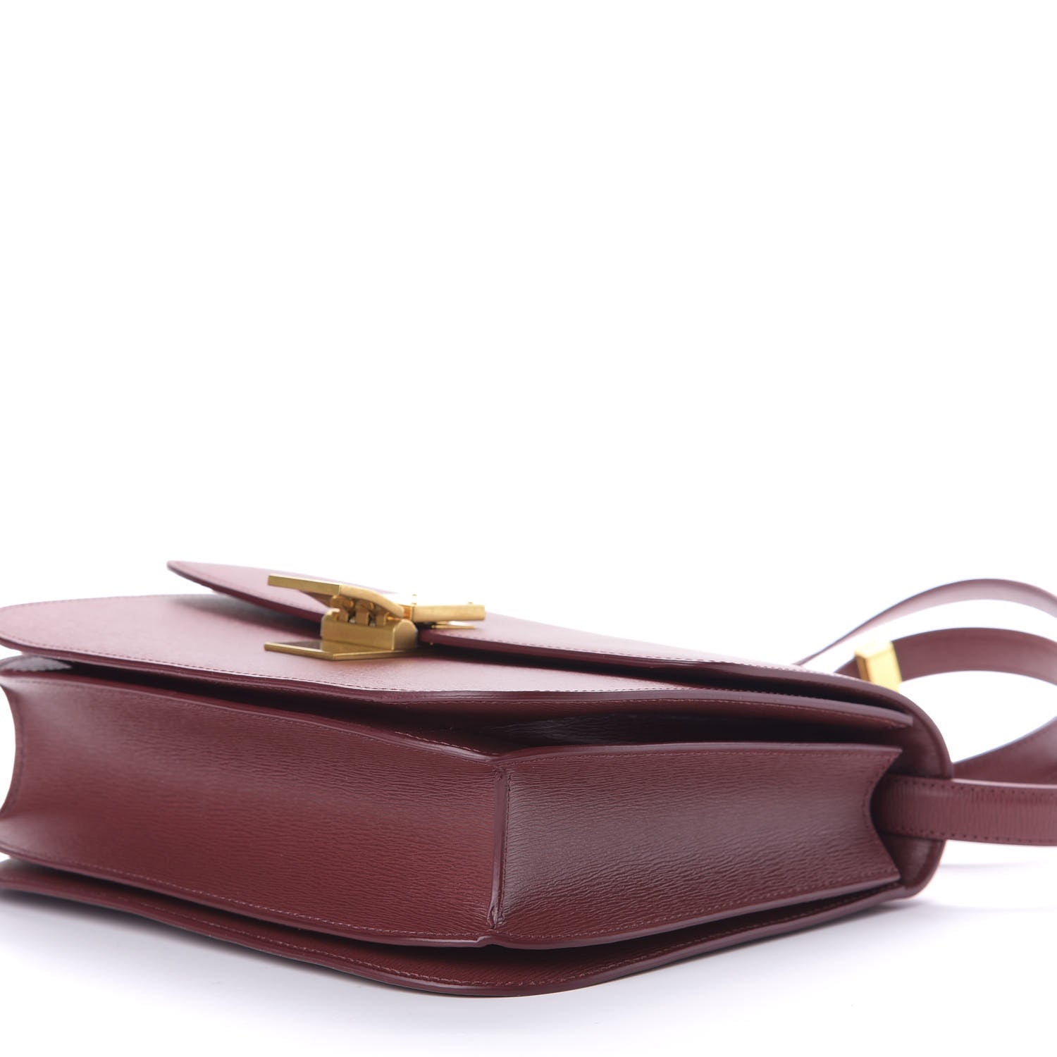 Celine Liege Calfskin Medium Classic Box Flap Bag Burgundy 7 of 10