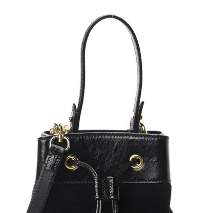 Gucci Suede Patent Web Small Ophidia Bucket Bag Black 10 of 10