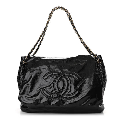 Chanel Vinyl XL Rock and Chain Flap Black 1 of 10