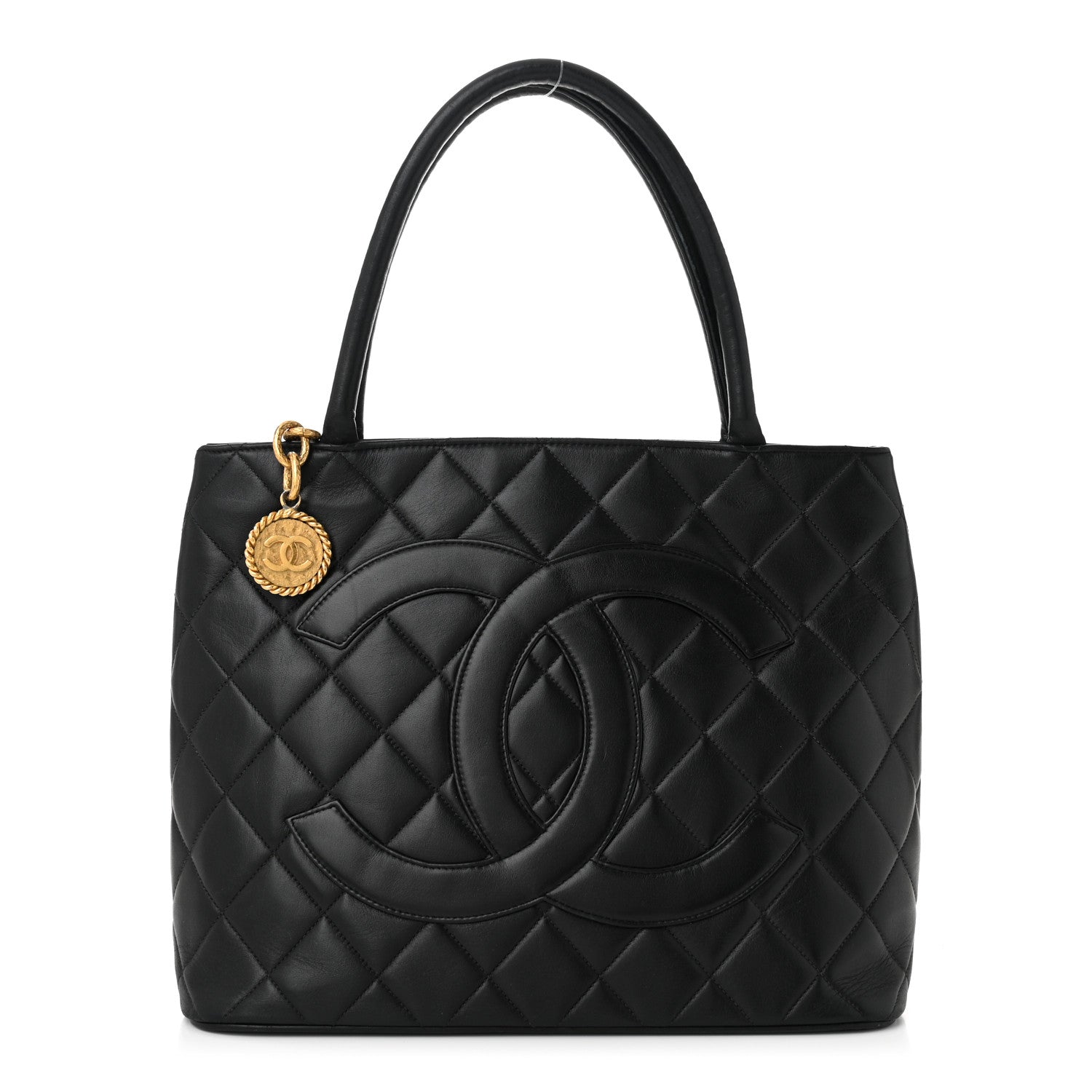 Chanel Lambskin Quilted Medallion Tote Black 1 of 12