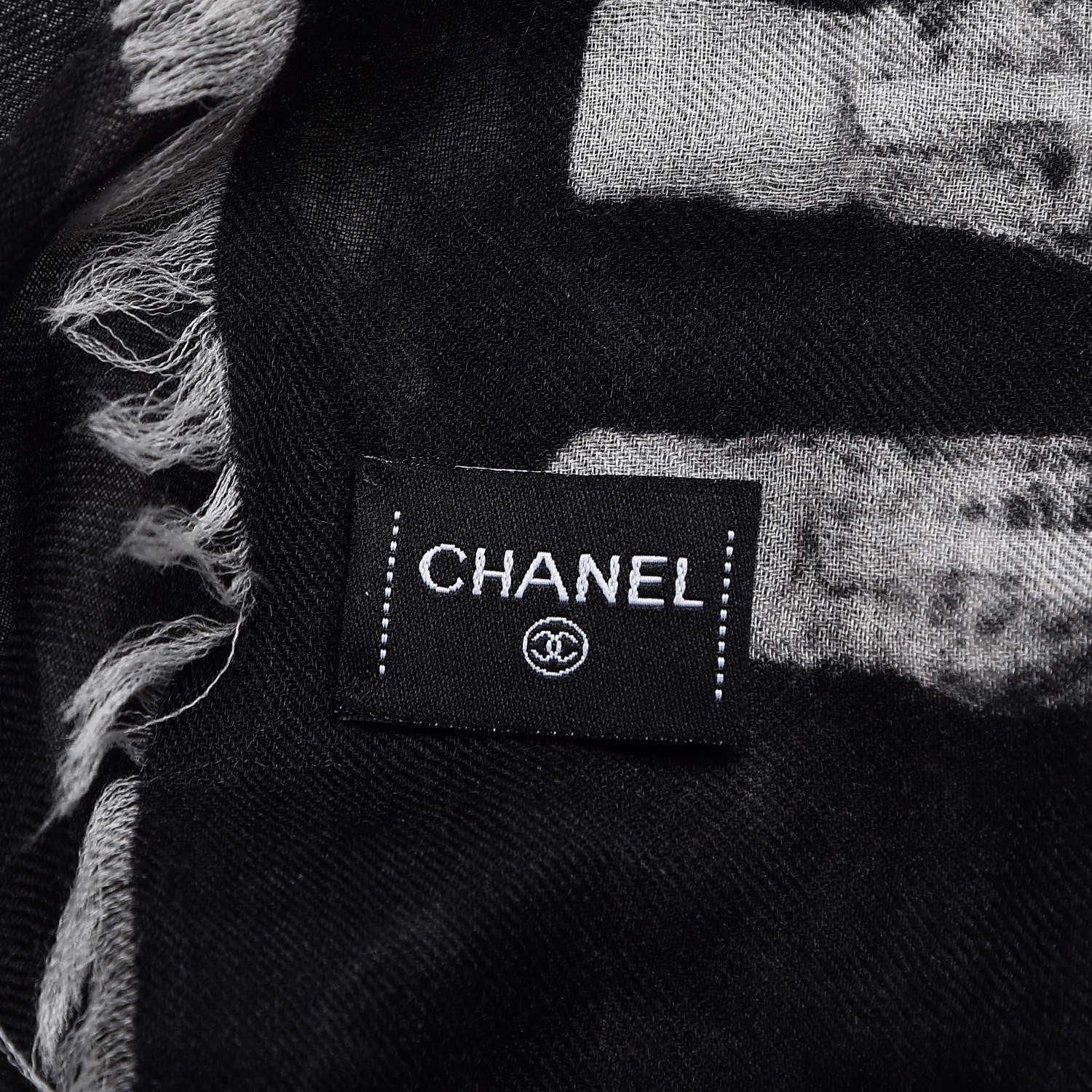 Chanel Cashmere Astronaut CC Scarf Black 6 of 7
